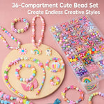 Kit per braccialetti fai da te con 36 griglie di perline, Minimalist Accessories, Multiple Accessories