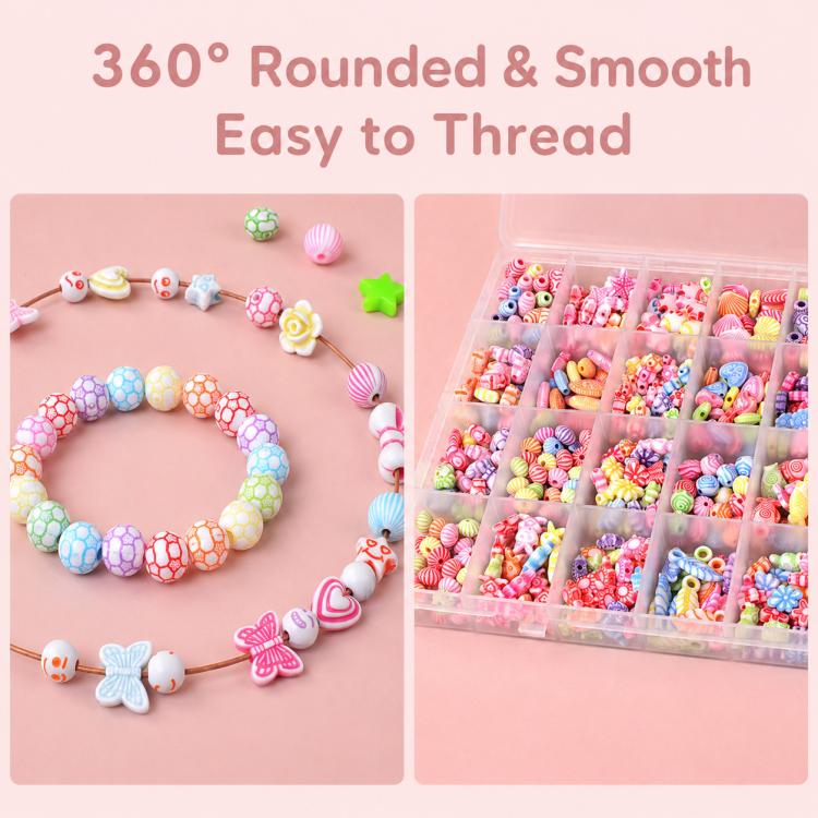 Kit per braccialetti fai da te con 36 griglie di perline, Minimalist Accessories, Multiple Accessories