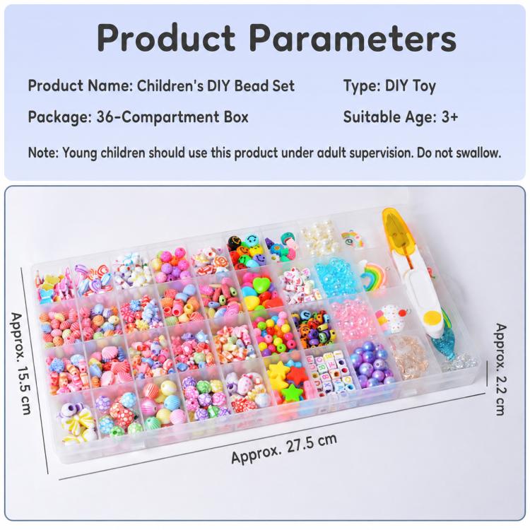 Kit per braccialetti fai da te con 36 griglie di perline, Minimalist Accessories, Multiple Accessories