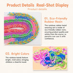Kit fai da te per la creazione di braccialetti con elastici arcobaleno a 36 griglie, 1600 pezzi/scatola, 1600 PCS/Box 36-grid