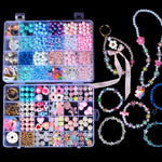 Kit per braccialetti fai da te per bambini a doppio strato con 24 griglie e perline, 24-grid Double-layer