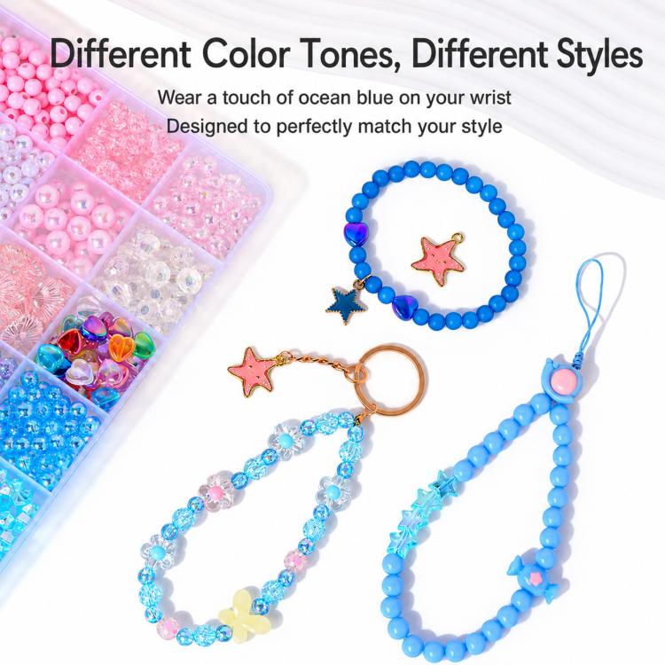 Kit per braccialetti fai da te per bambini a doppio strato con 24 griglie e perline, 24-grid Double-layer