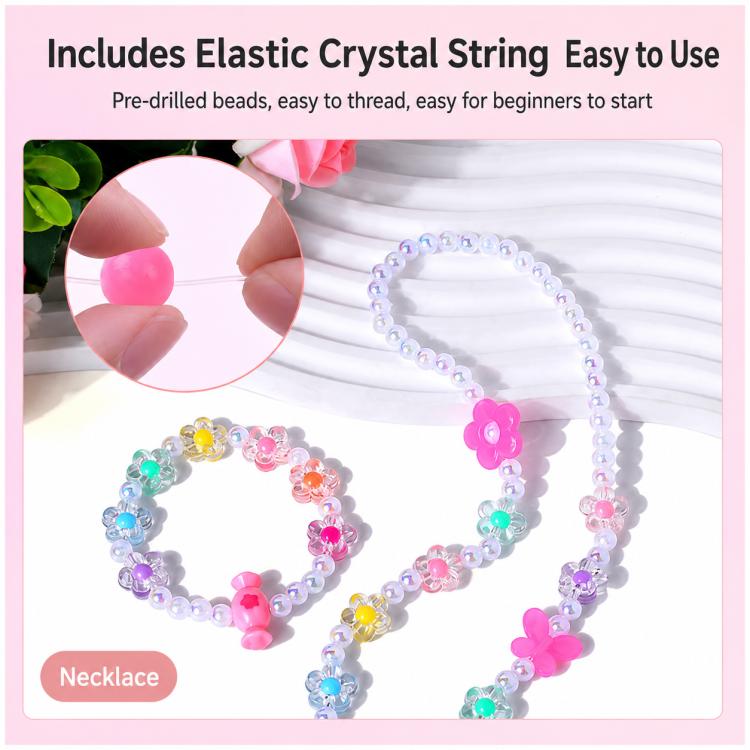 Kit per braccialetti fai da te per bambini a doppio strato con 24 griglie e perline, 24-grid Double-layer