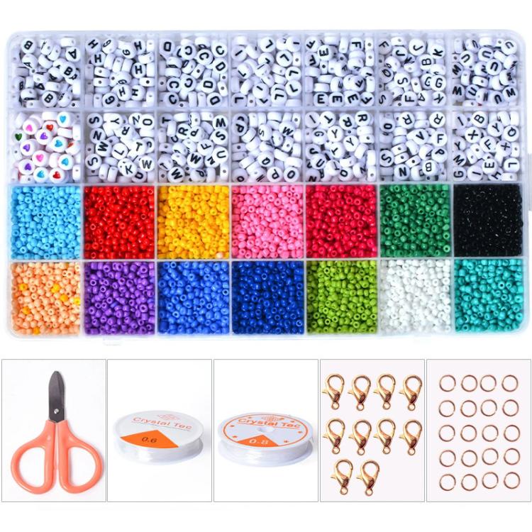 Kit per braccialetti fai-da-te con 28 griglie di perline per l'allenamento dell'ambliopia, 28-grid