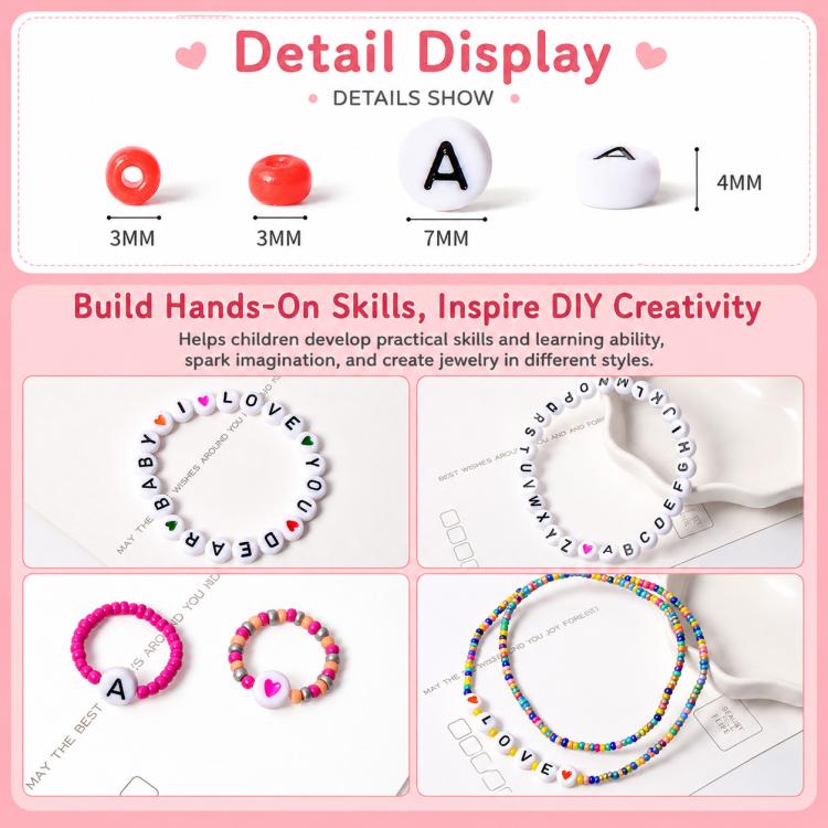 Kit per braccialetti fai-da-te con 28 griglie di perline per l'allenamento dell'ambliopia, 28-grid