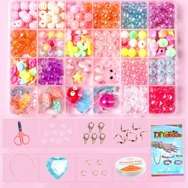 Kit per braccialetti fai da te per bambini con 24 griglie di perline, 24-grid (Energetic Girl), 24-grid (Crystal Rabbit), 24-grid (Dazzling Beads), 24-grid (Candy Bunny)
