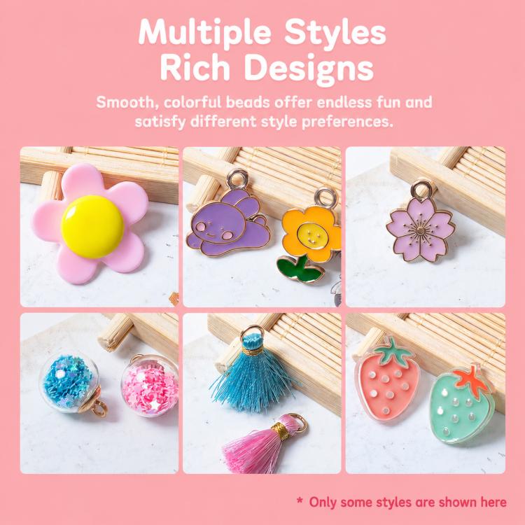Kit per braccialetti fai da te per bambini con 24 griglie di perline, 24-grid (Energetic Girl), 24-grid (Crystal Rabbit), 24-grid (Dazzling Beads), 24-grid (Candy Bunny)