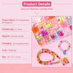 Kit per braccialetti fai da te per bambini con 24 griglie di perline, 24-grid (Energetic Girl), 24-grid (Crystal Rabbit), 24-grid (Dazzling Beads), 24-grid (Candy Bunny)