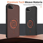 Custodia per telefono WANLONFENG Tech Fabric Texture Magnetic Hybrid PC TPU Hybrid, For iPhone 17e / 16e, For iPhone 16 Pro Max, For iPhone 16 Pro, For iPhone 16