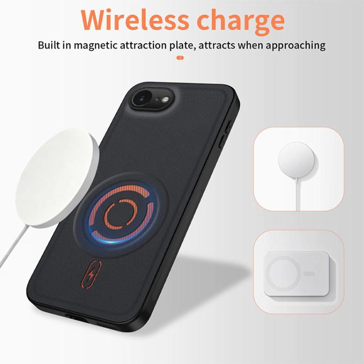 Custodia per telefono WANLONFENG Tech Fabric Texture Magnetic Hybrid PC TPU Hybrid, For iPhone 17e / 16e, For iPhone 16 Pro Max, For iPhone 16 Pro, For iPhone 16
