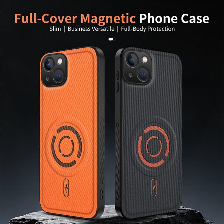 Custodia per telefono WANLONFENG Tech Fabric Texture Magnetic Hybrid PC TPU Hybrid, For iPhone 15