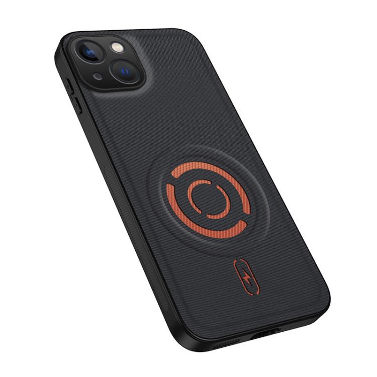 Custodia per telefono WANLONFENG Tech Fabric Texture Magnetic Hybrid PC TPU Hybrid, For iPhone 15 Pro Max, For iPhone 15 Pro, For iPhone 15
