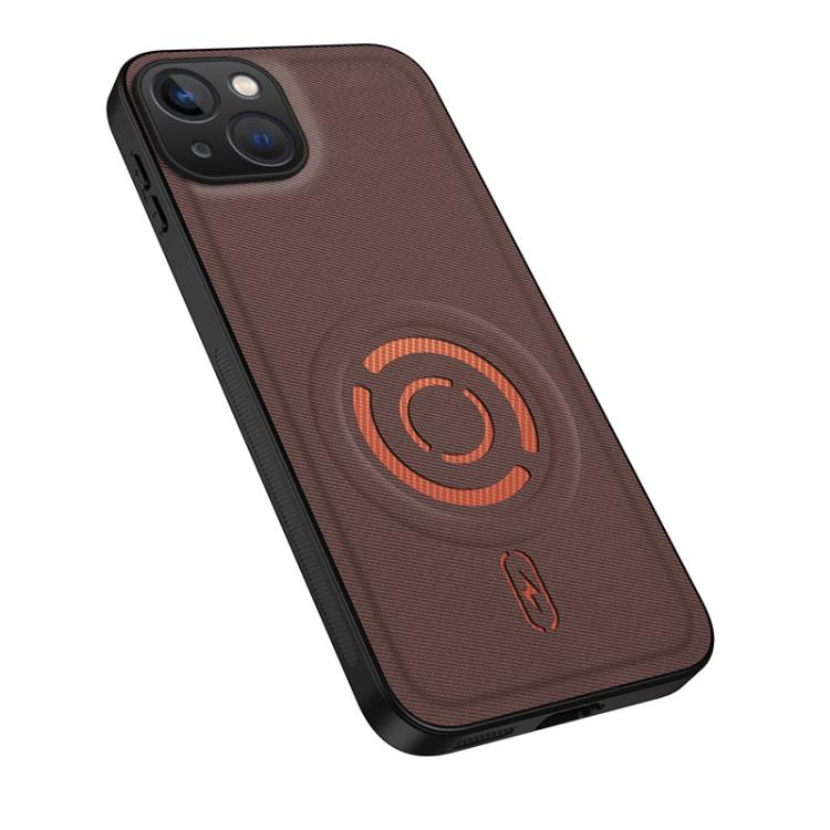 Custodia per telefono WANLONFENG Tech Fabric Texture Magnetic Hybrid PC TPU Hybrid, For iPhone 15 Pro Max, For iPhone 15 Pro, For iPhone 15