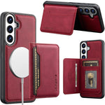 Custodia magnetica per telefono con porta carte RFID serie LC.IMEEKE L7., For Galaxy S22 5G, For Galaxy S21 FE 5G