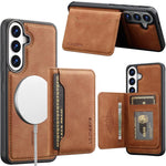 Custodia magnetica per telefono con porta carte RFID serie LC.IMEEKE L7., For Galaxy S22 5G, For Galaxy S21 FE 5G