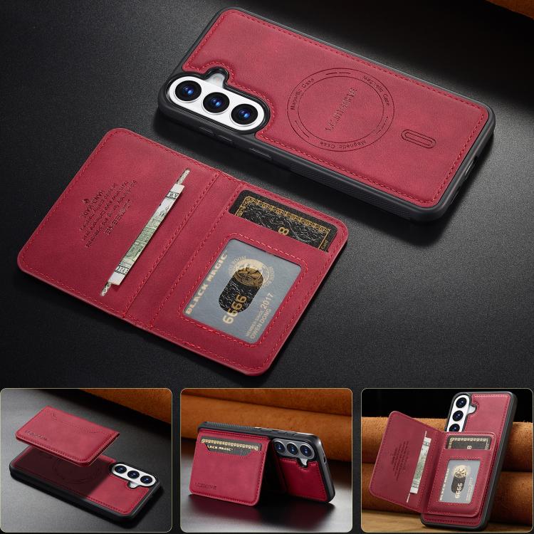 Custodia magnetica per telefono con porta carte RFID serie LC.IMEEKE L7., For Galaxy S22 5G, For Galaxy S21 FE 5G