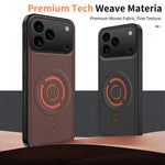 WANLONFENG Tech Custodia per telefono magnetica con texture in tessuto e 2 pellicole protettive per lo schermo incluse., For iPhone 17 Pro Max, For iPhone 17 Pro, For iPhone 17, For iPhone Air