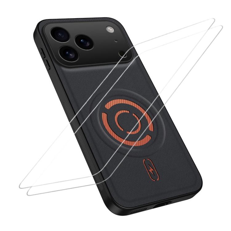 WANLONFENG Tech Custodia per telefono magnetica con texture in tessuto e 2 pellicole protettive per lo schermo incluse., For iPhone 17 Pro Max, For iPhone 17 Pro, For iPhone 17, For iPhone Air