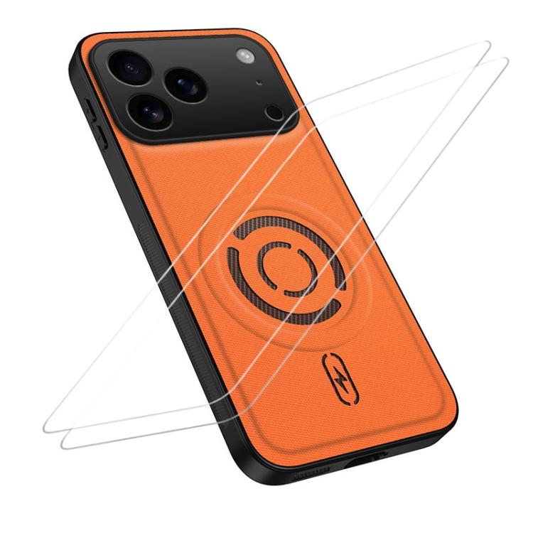 WANLONFENG Tech Custodia per telefono magnetica con texture in tessuto e 2 pellicole protettive per lo schermo incluse., For iPhone 17 Pro Max, For iPhone 17 Pro, For iPhone 17, For iPhone Air