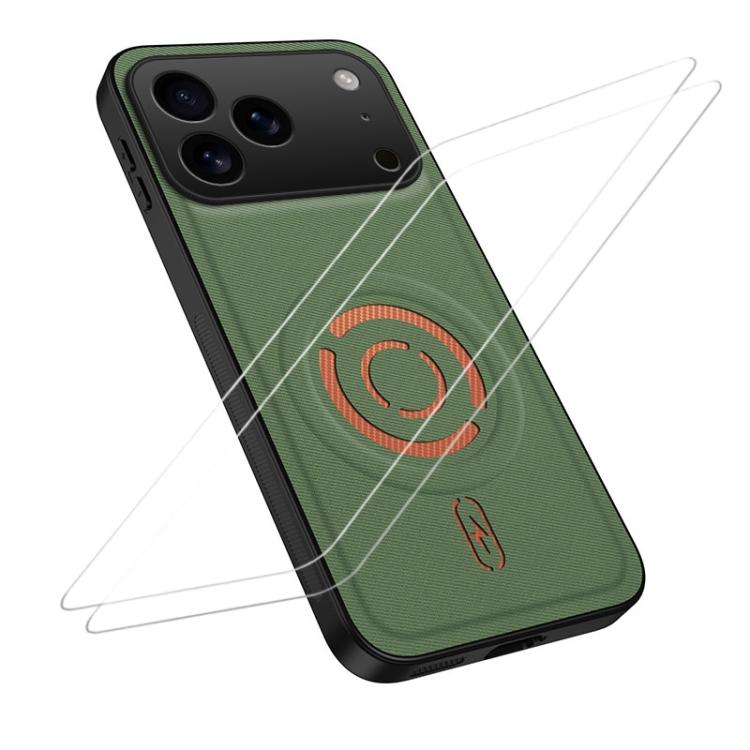 WANLONFENG Tech Custodia per telefono magnetica con texture in tessuto e 2 pellicole protettive per lo schermo incluse., For iPhone 17 Pro Max, For iPhone 17 Pro, For iPhone 17, For iPhone Air
