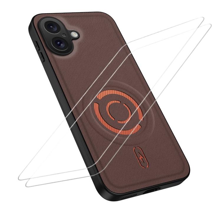 WANLONFENG Tech Custodia per telefono magnetica con texture in tessuto e 2 pellicole protettive per lo schermo incluse., For iPhone 17 Pro Max, For iPhone 17 Pro, For iPhone 17, For iPhone Air