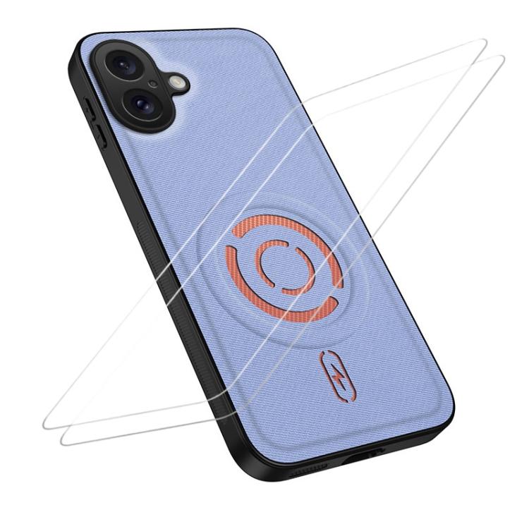 WANLONFENG Tech Custodia per telefono magnetica con texture in tessuto e 2 pellicole protettive per lo schermo incluse., For iPhone 17 Pro Max, For iPhone 17 Pro, For iPhone 17, For iPhone Air