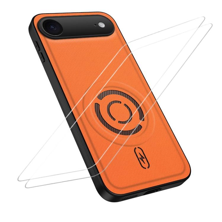 WANLONFENG Tech Custodia per telefono magnetica con texture in tessuto e 2 pellicole protettive per lo schermo incluse., For iPhone 17 Pro Max, For iPhone 17 Pro, For iPhone 17, For iPhone Air