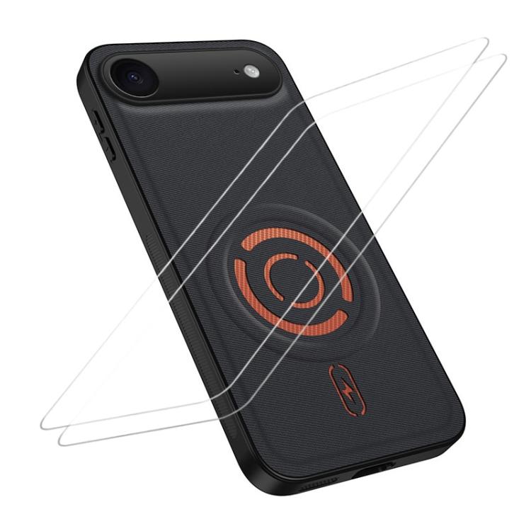 WANLONFENG Tech Custodia per telefono magnetica con texture in tessuto e 2 pellicole protettive per lo schermo incluse., For iPhone 17 Pro Max, For iPhone 17 Pro, For iPhone 17, For iPhone Air