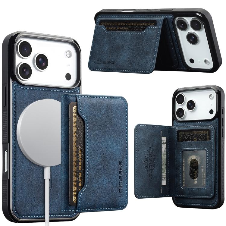 Custodia magnetica per telefono con porta carte RFID serie LC.IMEEKE L7., For iPhone 17e / 16e, For iPhone 17 Pro Max, For iPhone 17 Pro, For iPhone 17