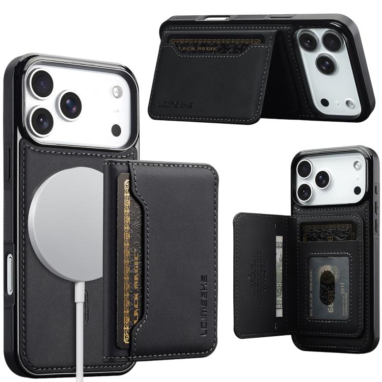 Custodia magnetica per telefono con porta carte RFID serie LC.IMEEKE L7., For iPhone 17e / 16e, For iPhone 17 Pro Max, For iPhone 17 Pro, For iPhone 17