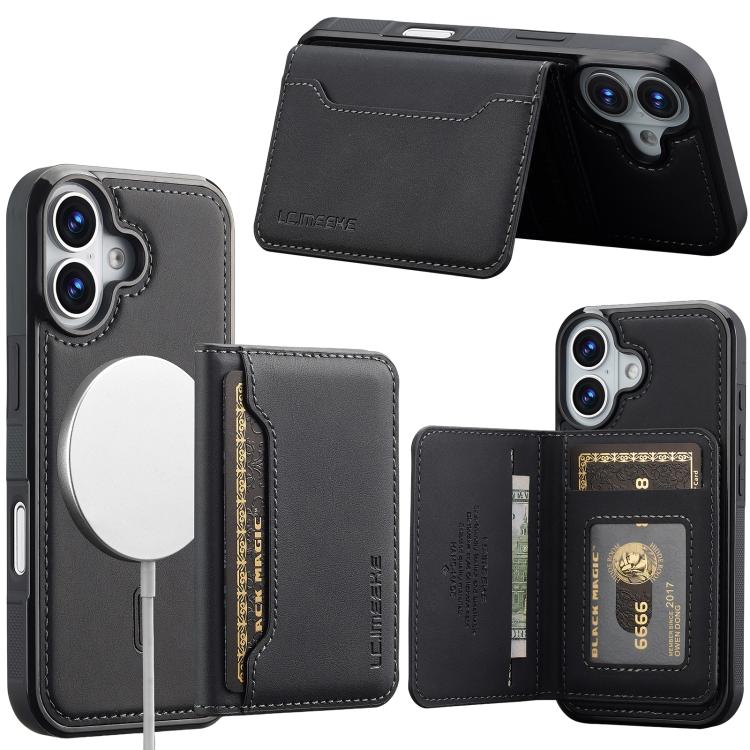Custodia magnetica per telefono con porta carte RFID serie LC.IMEEKE L7., For iPhone Air, For iPhone 16 Pro Max, For iPhone 16 Pro, For iPhone 16 Plus