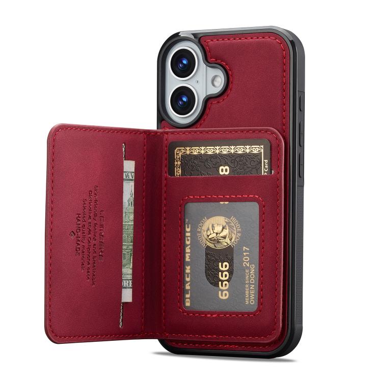 Custodia magnetica per telefono con porta carte RFID serie LC.IMEEKE L7., For iPhone 16, For iPhone 15 Pro Max, For iPhone 15 Pro, For iPhone 15 Plus / 14 Plus