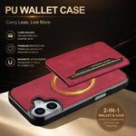 Custodia magnetica per telefono con porta carte RFID serie LC.IMEEKE L7., For iPhone 16, For iPhone 15 Pro Max, For iPhone 15 Pro, For iPhone 15 Plus / 14 Plus