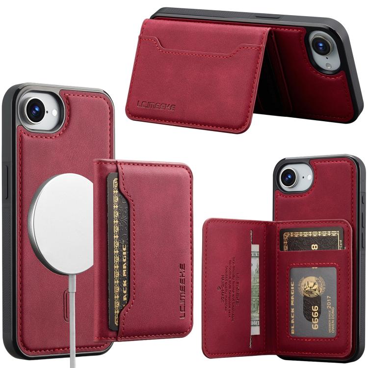 Custodia magnetica per telefono con porta carte RFID serie LC.IMEEKE L7., For iPhone 17e / 16e, For iPhone 17 Pro Max, For iPhone 17 Pro, For iPhone 17