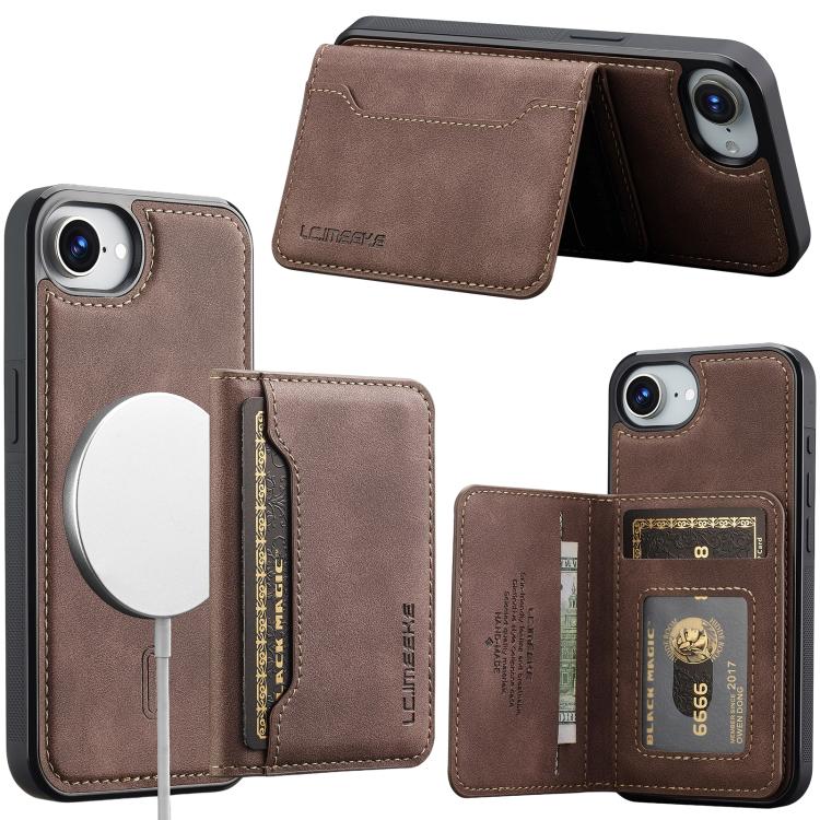 Custodia magnetica per telefono con porta carte RFID serie LC.IMEEKE L7., For iPhone 17e / 16e, For iPhone 17 Pro Max, For iPhone 17 Pro, For iPhone 17