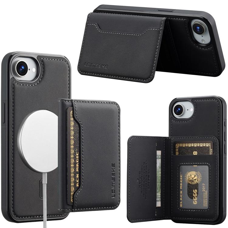 Custodia magnetica per telefono con porta carte RFID serie LC.IMEEKE L7., For iPhone 17e / 16e, For iPhone 17 Pro Max, For iPhone 17 Pro, For iPhone 17