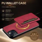Custodia magnetica per telefono con porta carte RFID serie LC.IMEEKE L7., For iPhone 15, For iPhone 14 / 13, For iPhone 14 Pro, For iPhone 14 Pro Max