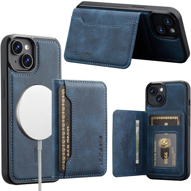 Custodia magnetica per telefono con porta carte RFID serie LC.IMEEKE L7., For iPhone 13 Pro Max, For iPhone 13 Pro, For iPhone 13 mini / 12 mini, For iPhone 12 / 12 Pro