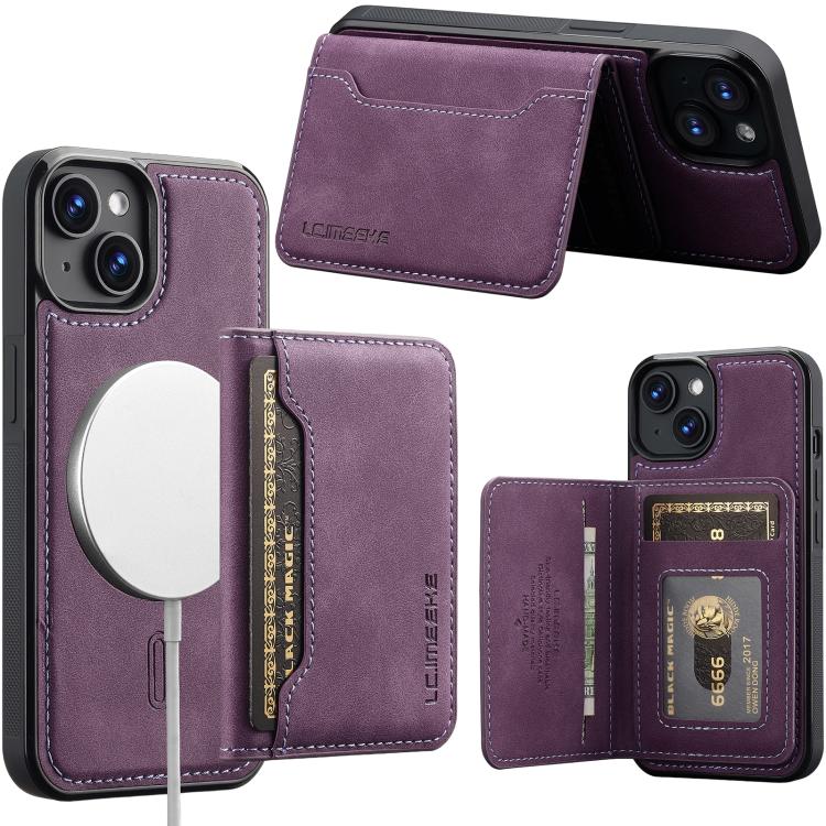Custodia magnetica per telefono con porta carte RFID serie LC.IMEEKE L7., For iPhone 13 Pro Max, For iPhone 13 Pro, For iPhone 13 mini / 12 mini, For iPhone 12 / 12 Pro