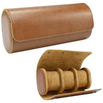 Custodia portatile in pelle vintage per orologi, Two Slots, Three Slots