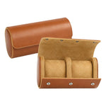 Custodia portatile in pelle vintage per orologi, Two Slots, Three Slots