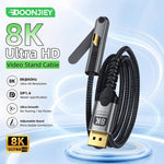 Cavo video DOONJIEY DJMS08 da Type-C a DisplayPort 1.4 Ultra HD 8K 60Hz con supporto per telefono., DJMS08