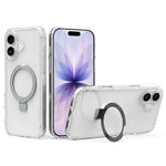 Custodia per telefono in acrilico PC antiurto con airbag a quattro angoli e supporto, For iPhone 17 Pro Max, For iPhone 17 Pro, For iPhone 17, For iPhone Air, For iPhone 16 Pro Max, For iPhone 16 Pro