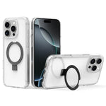 Custodia per telefono in acrilico PC antiurto con airbag a quattro angoli e supporto, For iPhone 17 Pro Max, For iPhone 17 Pro, For iPhone 17, For iPhone Air, For iPhone 16 Pro Max, For iPhone 16 Pro