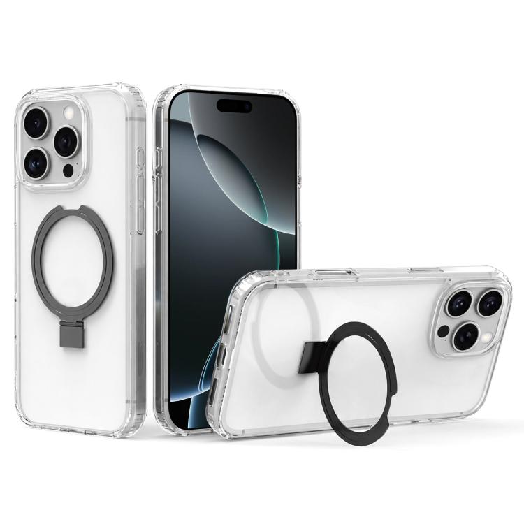 Custodia per telefono in acrilico PC antiurto con airbag a quattro angoli e supporto, For iPhone 17 Pro Max, For iPhone 17 Pro, For iPhone 17, For iPhone Air, For iPhone 16 Pro Max, For iPhone 16 Pro