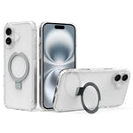 Custodia per telefono in acrilico PC antiurto con airbag a quattro angoli e supporto, For iPhone 16 Plus, For iPhone 16, For iPhone 15 Pro Max, For iPhone 15 Pro, For iPhone 15 Plus, For iPhone 15