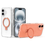 Custodia per telefono in acrilico PC antiurto con airbag a quattro angoli e supporto, For iPhone 16 Plus, For iPhone 16, For iPhone 15 Pro Max, For iPhone 15 Pro, For iPhone 15 Plus, For iPhone 15