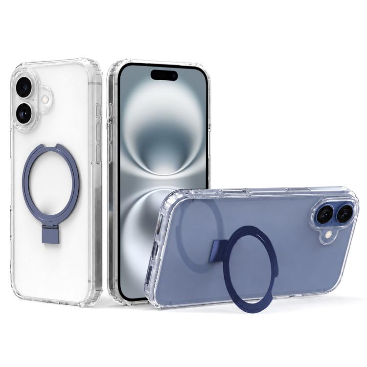 Custodia per telefono in acrilico PC antiurto con airbag a quattro angoli e supporto, For iPhone 16 Plus, For iPhone 16, For iPhone 15 Pro Max, For iPhone 15 Pro, For iPhone 15 Plus, For iPhone 15