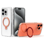 Custodia per telefono in acrilico PC antiurto con airbag a quattro angoli e supporto, For iPhone 16 Plus, For iPhone 16, For iPhone 15 Pro Max, For iPhone 15 Pro, For iPhone 15 Plus, For iPhone 15