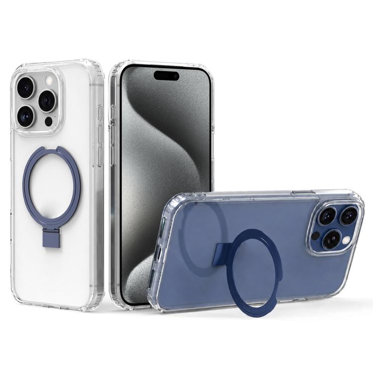 Custodia per telefono in acrilico PC antiurto con airbag a quattro angoli e supporto, For iPhone 16 Plus, For iPhone 16, For iPhone 15 Pro Max, For iPhone 15 Pro, For iPhone 15 Plus, For iPhone 15